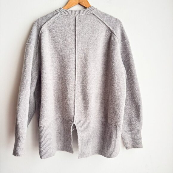 Proenza Schouler White Label Light Grey Classic Minimalist Pullover Sweater S - Picture 4 of 5